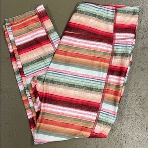 Columbia Multi-Color Striped Leggings XXL